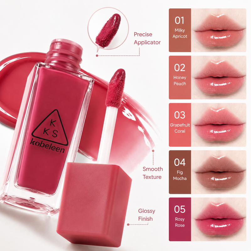 Lip Tint Korean - K-Beauty Juicy Glass Lipgloss Tint, 5