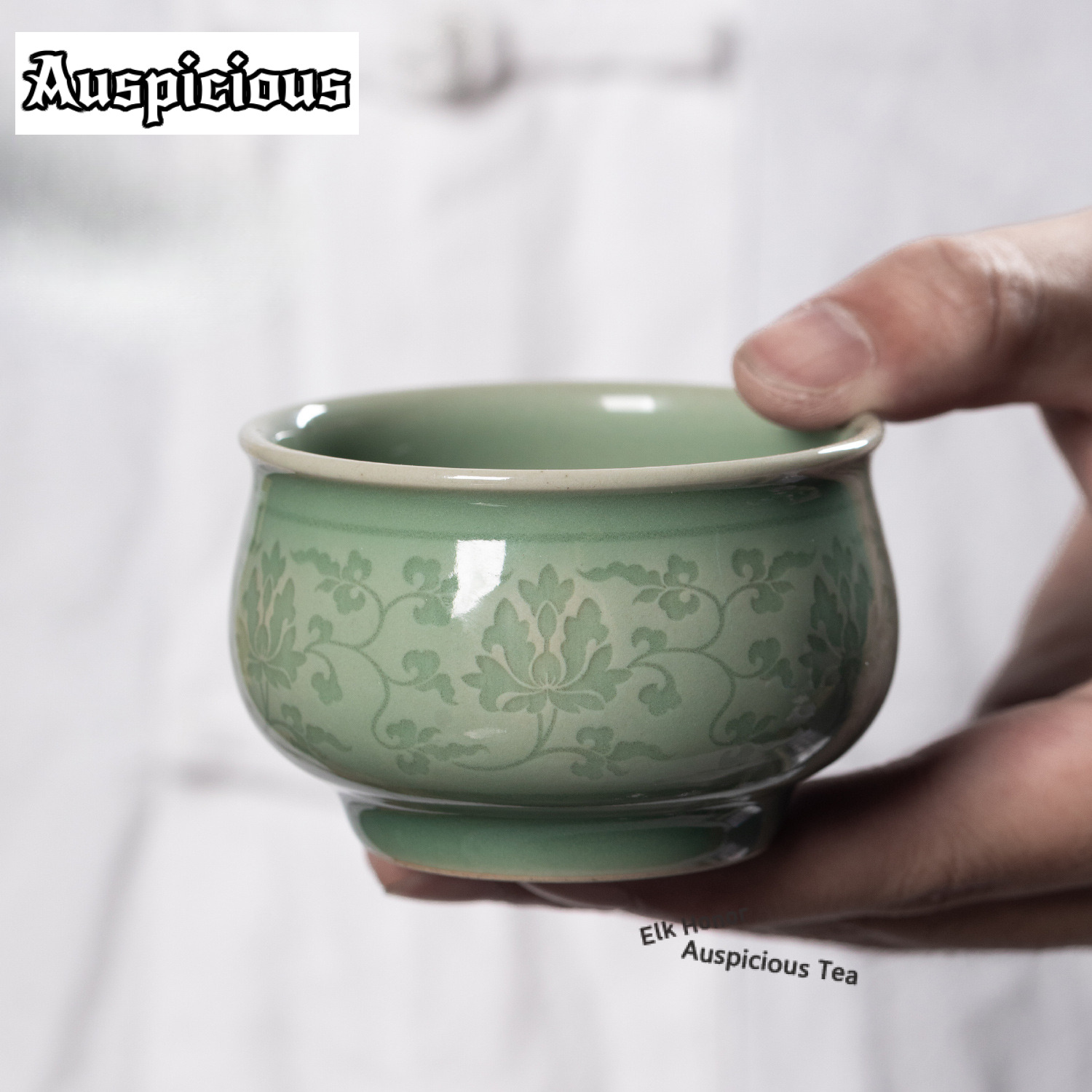 Celadon Ceramic Cup - 108ml Handgefertigte Twining Lotus Celadon Teetasse