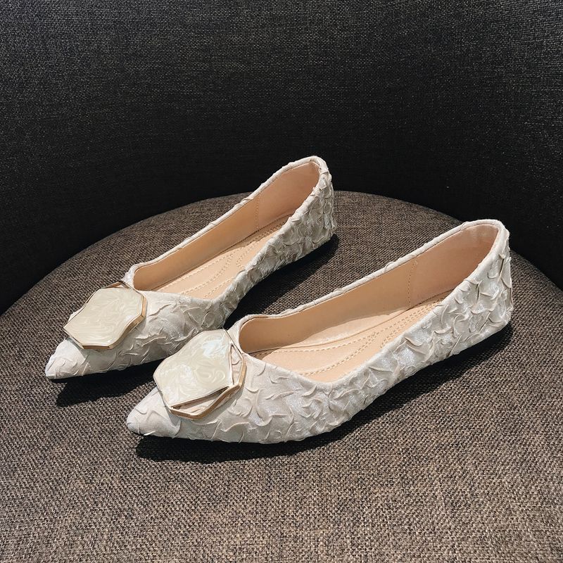 Korean Lifestyle Trends - Damen-Flachschuhe mit spitzer Zehenpartie und quadratischer