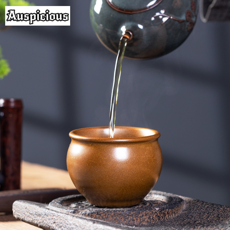 Celadon Ceramic Cup - 90ml handgemachte Tee-Staub-Glasur Keramik Tee tasse