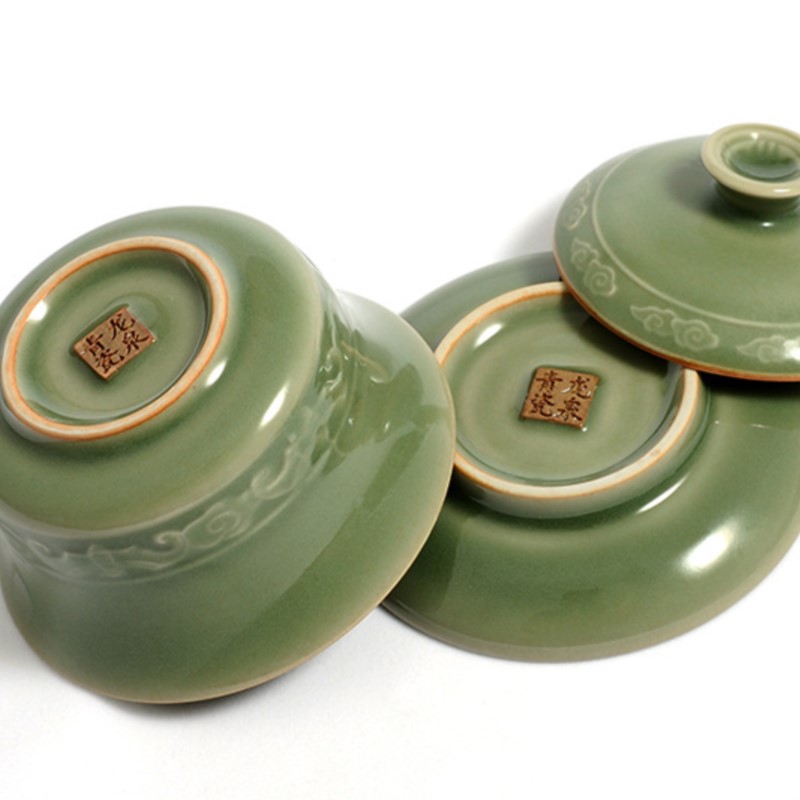 Hochwertiger Celadon Gaiwan Kr – Celadon Ceramic Cup Bewertung und Preis