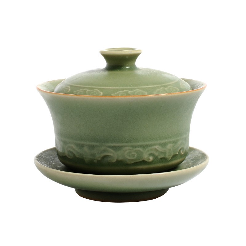 Hochwertiger Celadon Gaiwan Kr – Celadon Ceramic Cup Bewertung und Preis