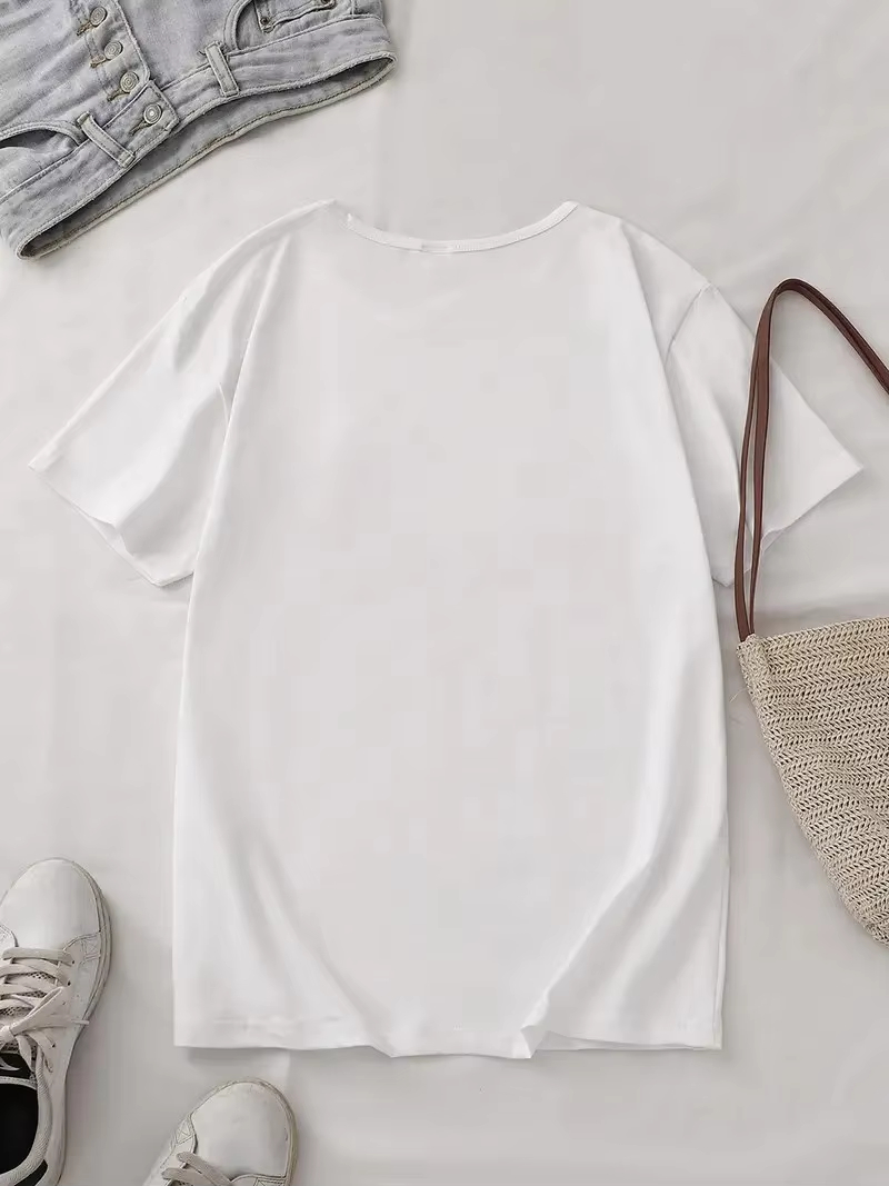 Damen-T-Shirt mit einer Illust – Korean Lifestyle Trends Bewertung und Preis