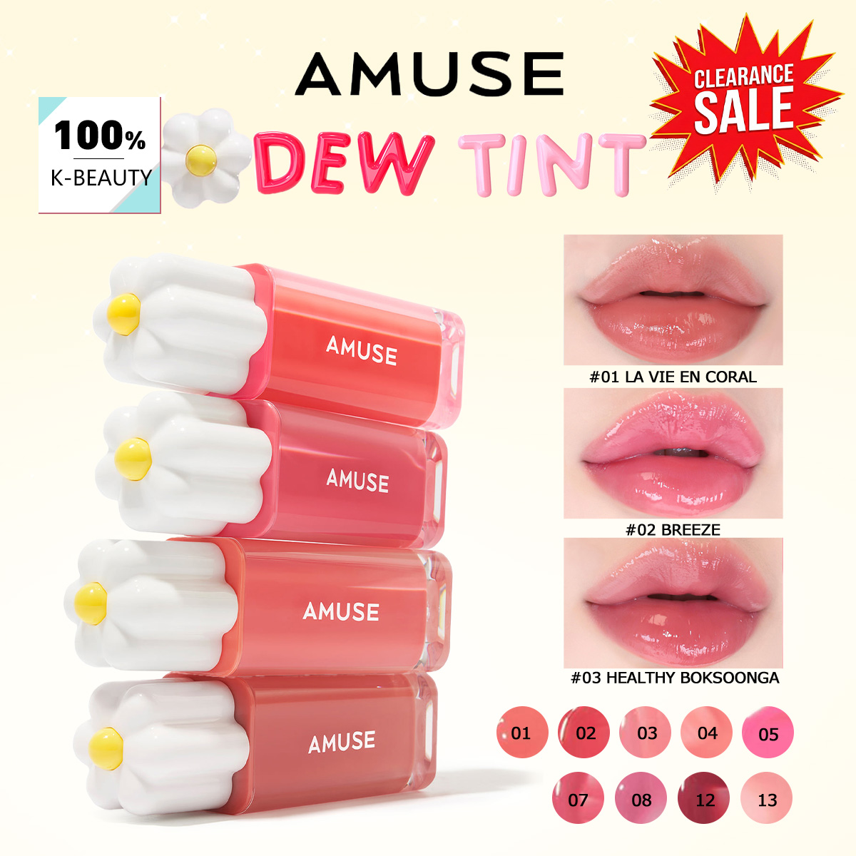 [Ausverkauf] AMUSE DEW TINT, F – Lip Tint Korean Bewertung und Preis