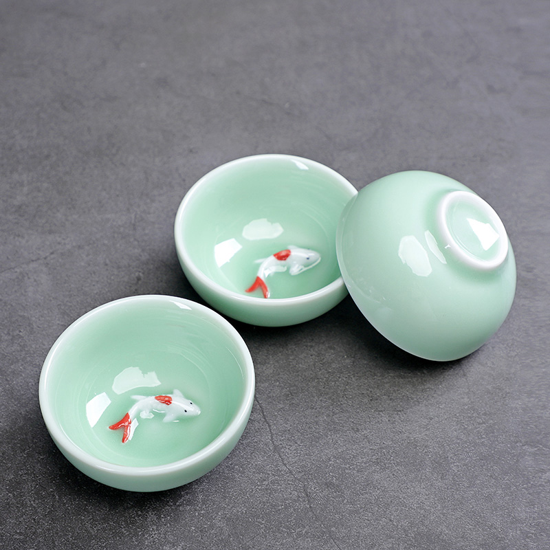 Celadon Fisch niedliche Tee ta – Celadon Ceramic Cup Bewertung und Preis