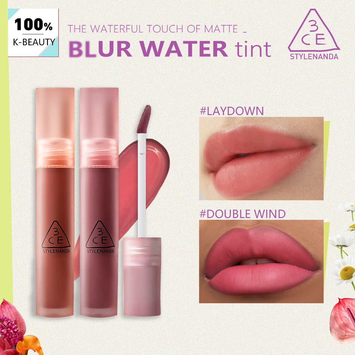 3CE BLUR WATER TINT, Aufbaubar – Lip Tint Korean Bewertung und Preis